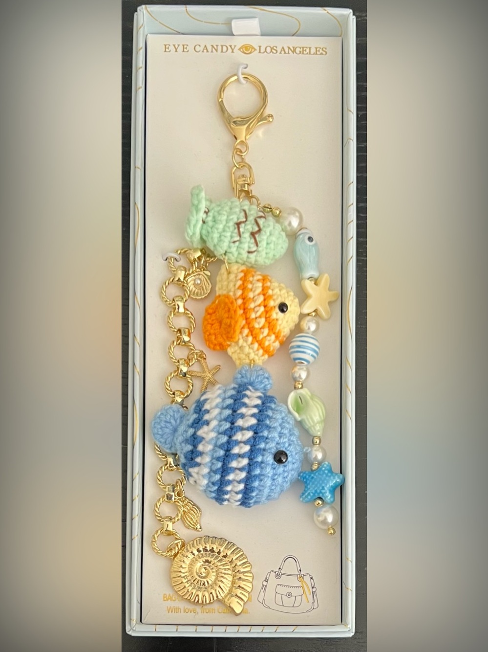 NIB Eye Candy Fish Bag Charm